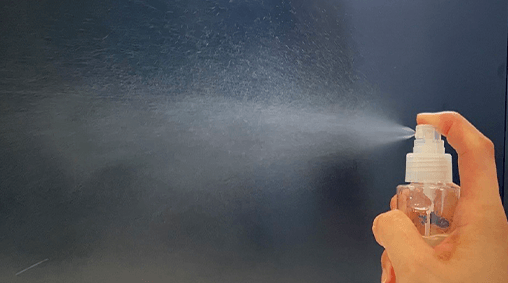 ジェル状なのに噴霧できる